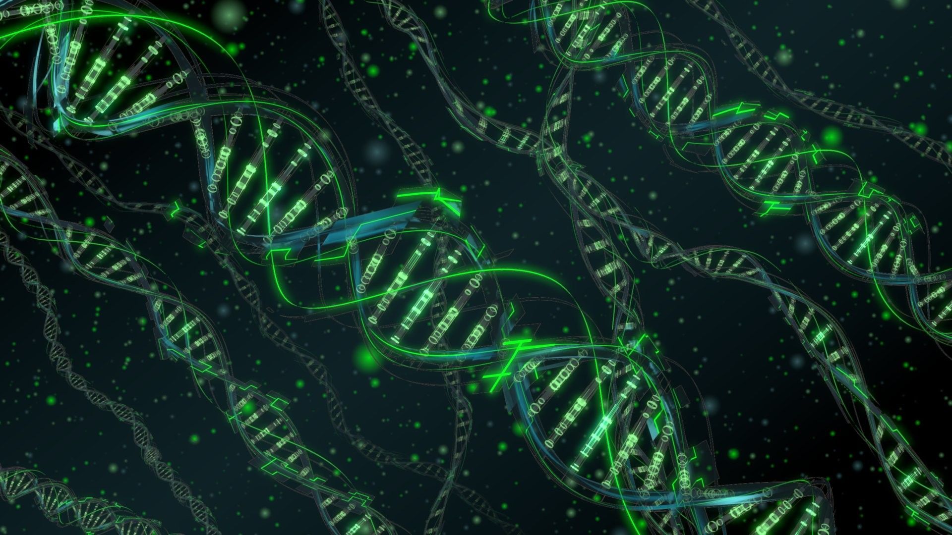 Elica di DNA verde, 1920x1080 1080p, Desktop