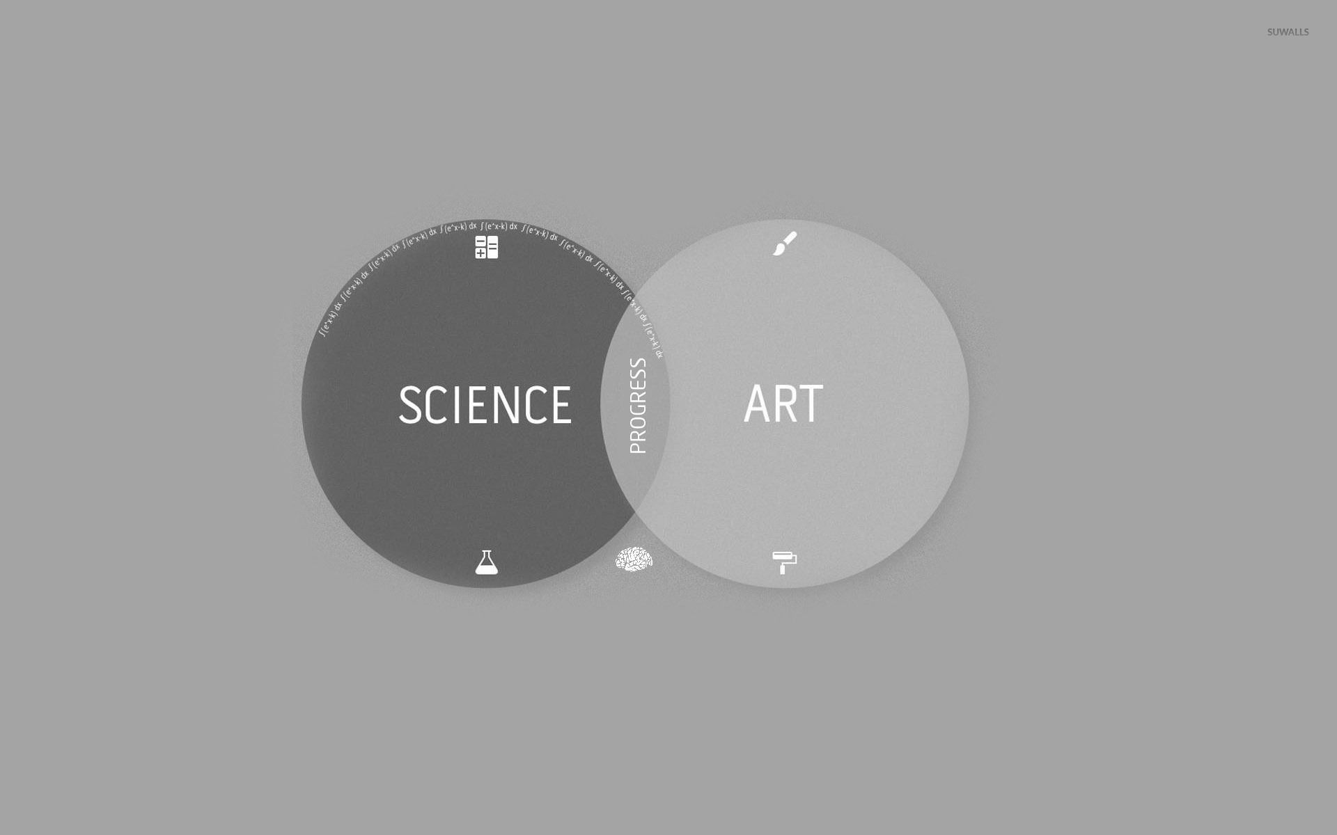 Cerchi Science e Art grigi, 1920x1200 WUXGA, Desktop