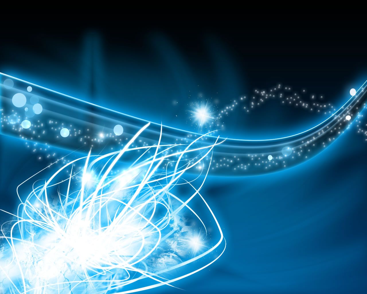 Esplosione di luce blu astratta, 1280x1024 720p, Laptop