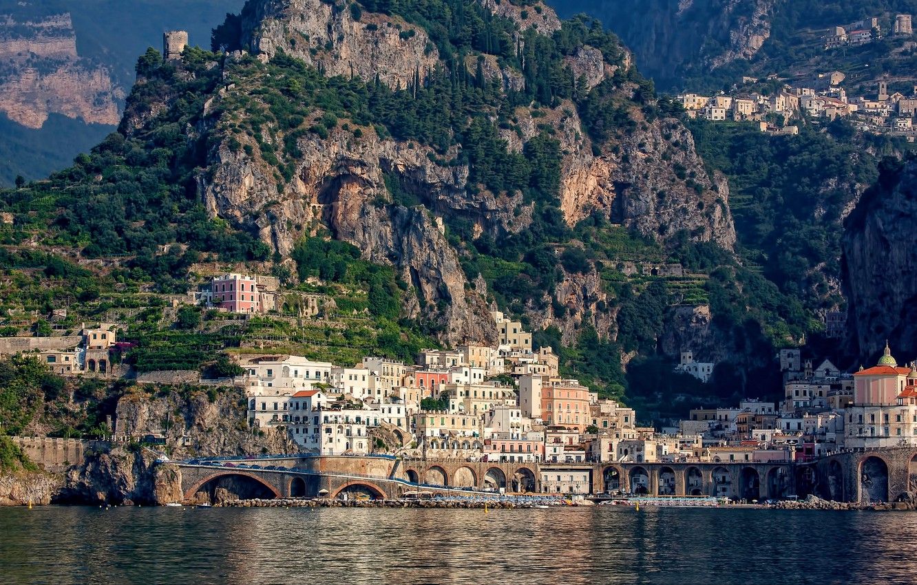 Costiera Amalfitana, Italia, 1332x850 720p, Lenovo Legion