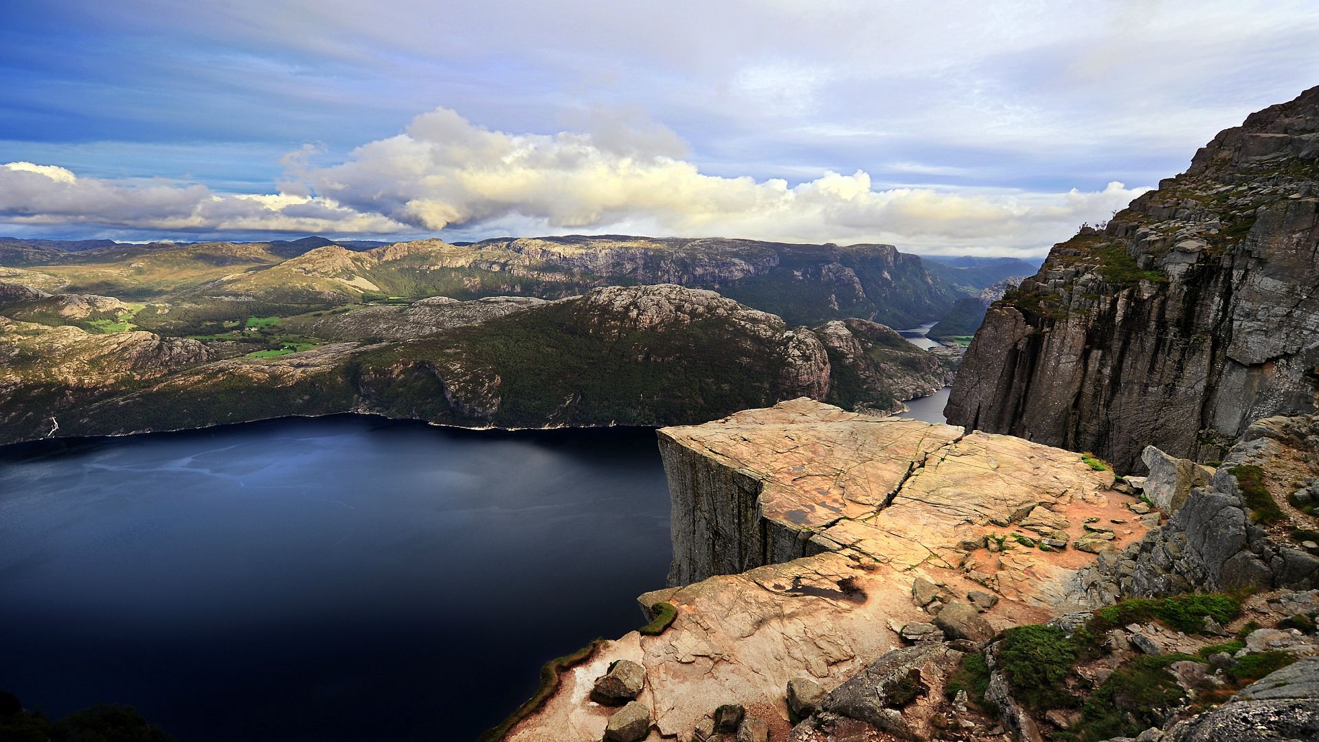 Scogliera Preikestolen fiordo Norvegia, 1920x1080 1080p, Laptop