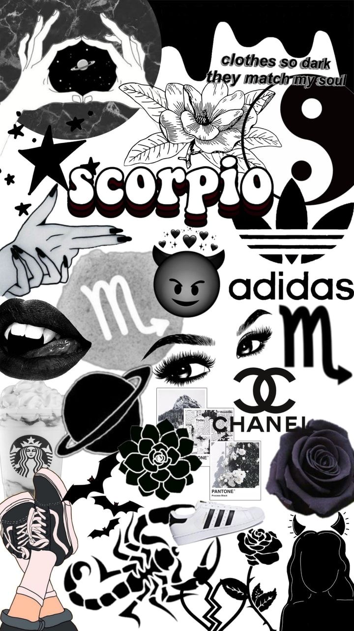 Collage Scorpione bianco e nero, 720x1280 Full HD Verticale, Smartphone