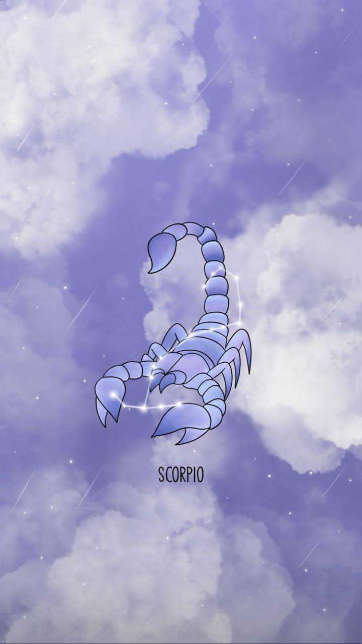Scorpione zodiacale su nuvole, 720x1280 Verticale, Mobile