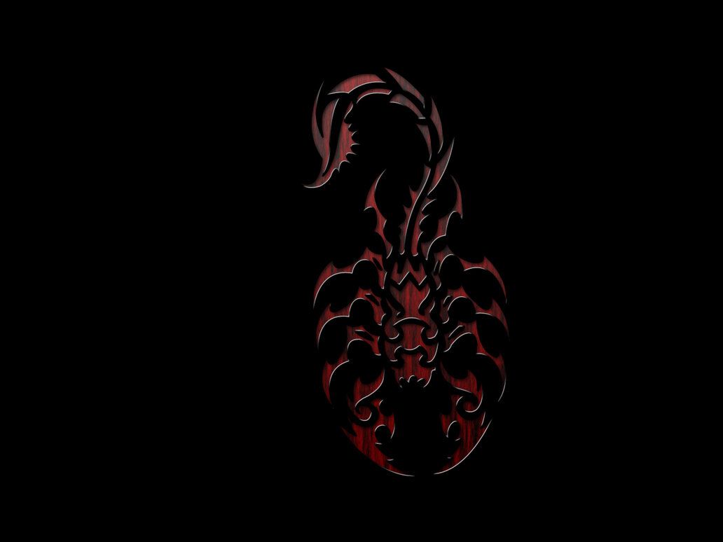 Scorpione tribale rosso scuro, 1032x774 HD, Laptop