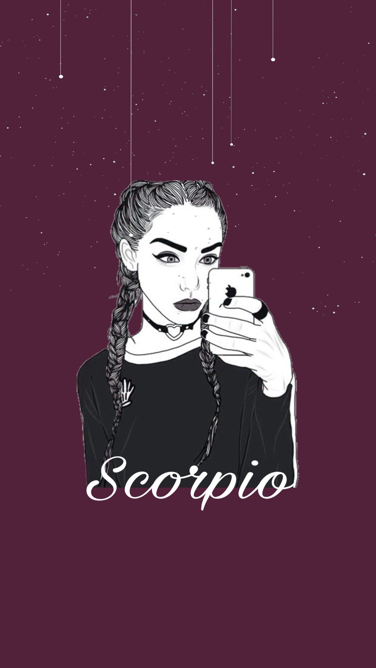 Ragazza selfie segno Scorpione, 1242x2208 Full HD Verticale, iPhone