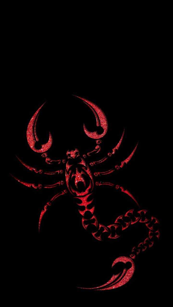 Scorpione rosso su nero, 720x1280 Full HD Verticale, Realme