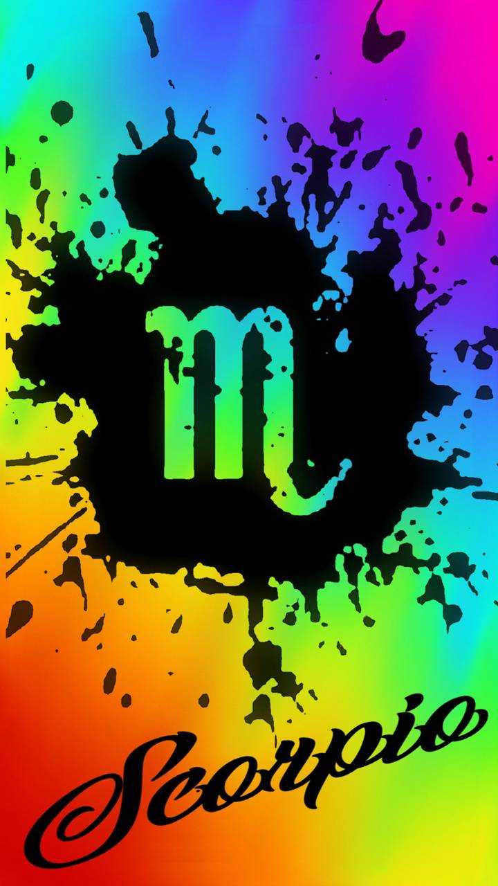 Simbolo Scorpione arcobaleno colorato, 720x1280 Verticale, Mobile