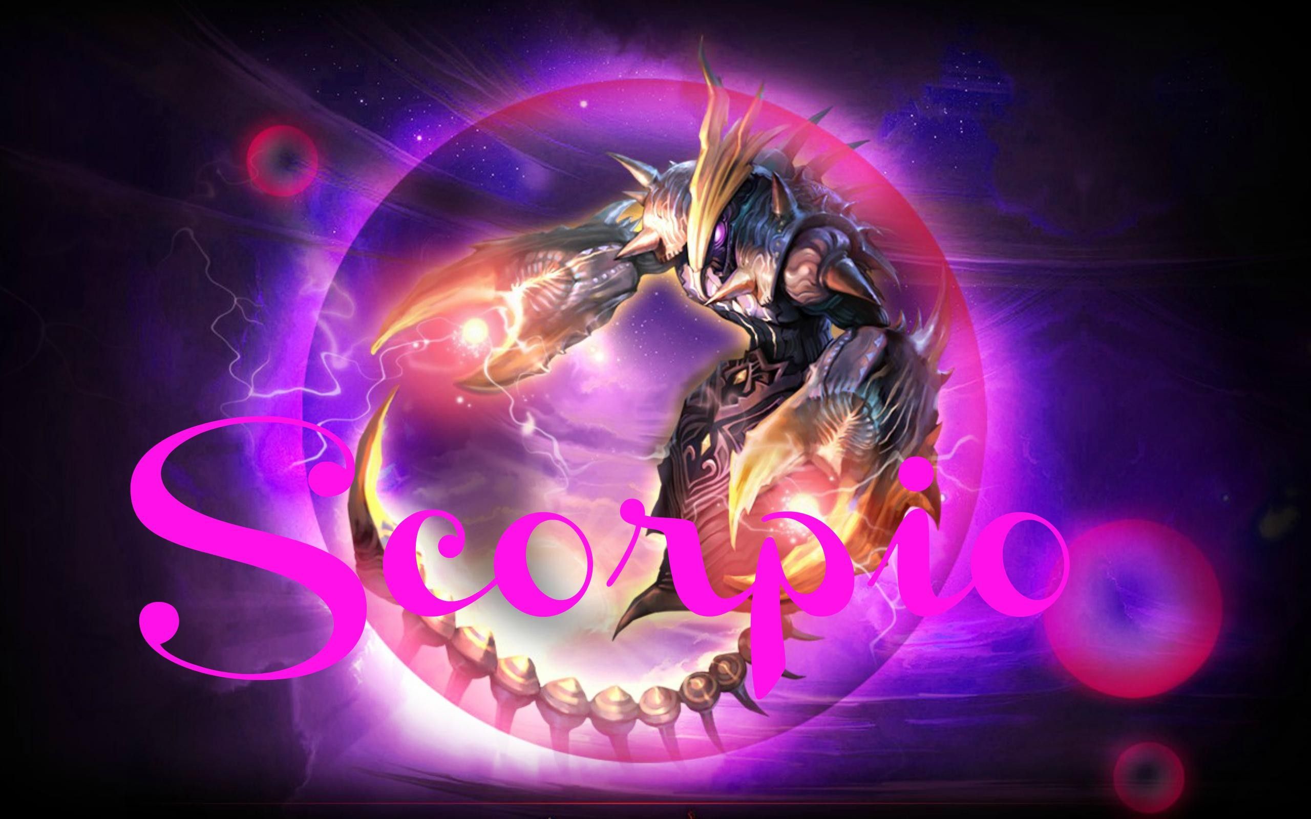 Simbolo Scorpione fantasy viola, 2560x1600 2K, Laptop