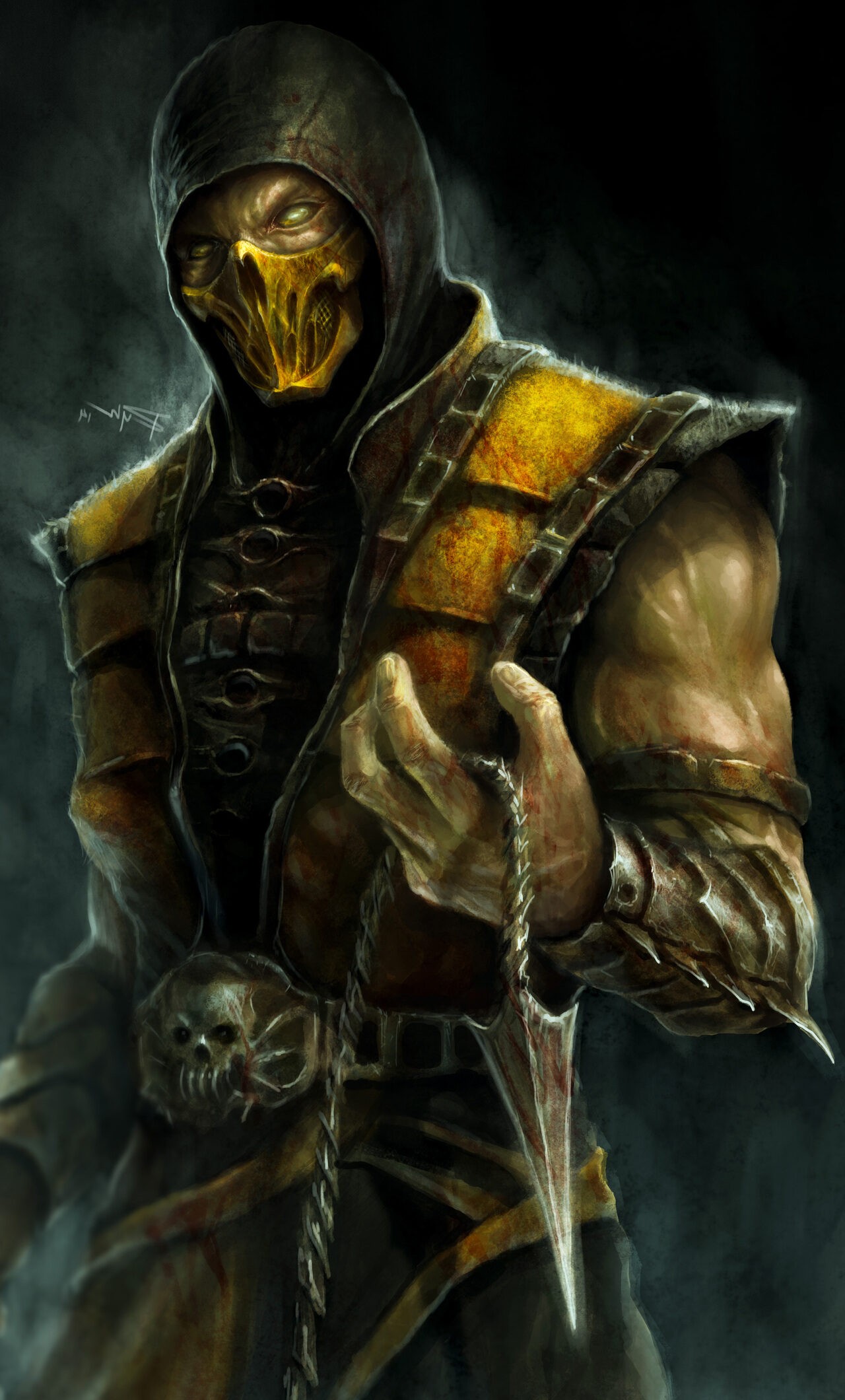 Scorpion Mortal Kombat, 1280x2120 Verticale, Mobile