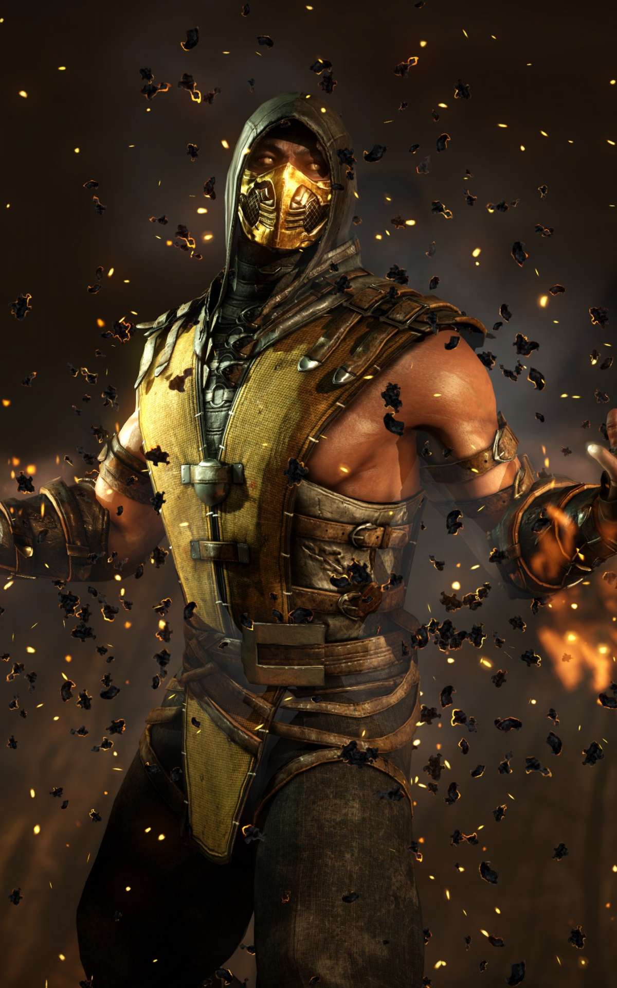 Scorpion Mortal Kombat guerriero, 1200x1920 Full HD Verticale, iPhone