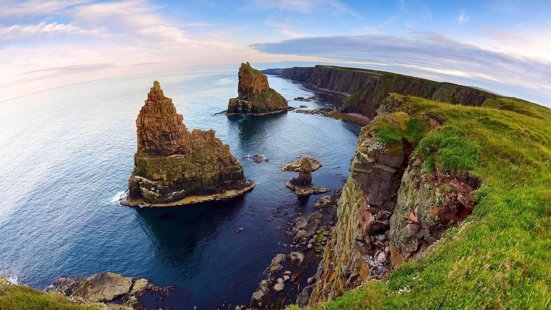 Scogliere e faraglioni costa scozzese, 1920x1080 Full HD 1080p, Monitor Gaming