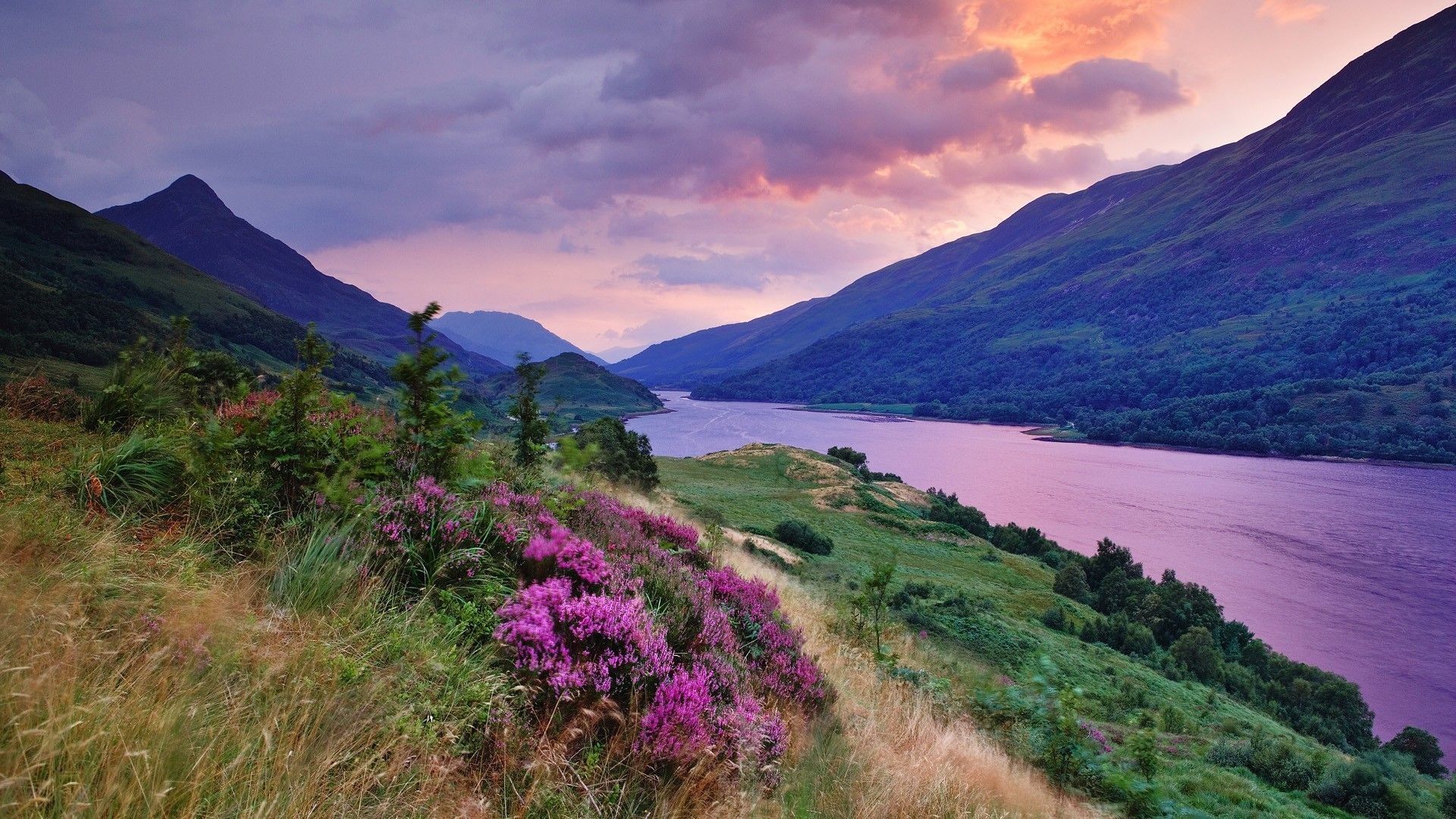 Lago tra montagne scozzesi, 1920x1080 Full HD 1080p, Monitor Gaming