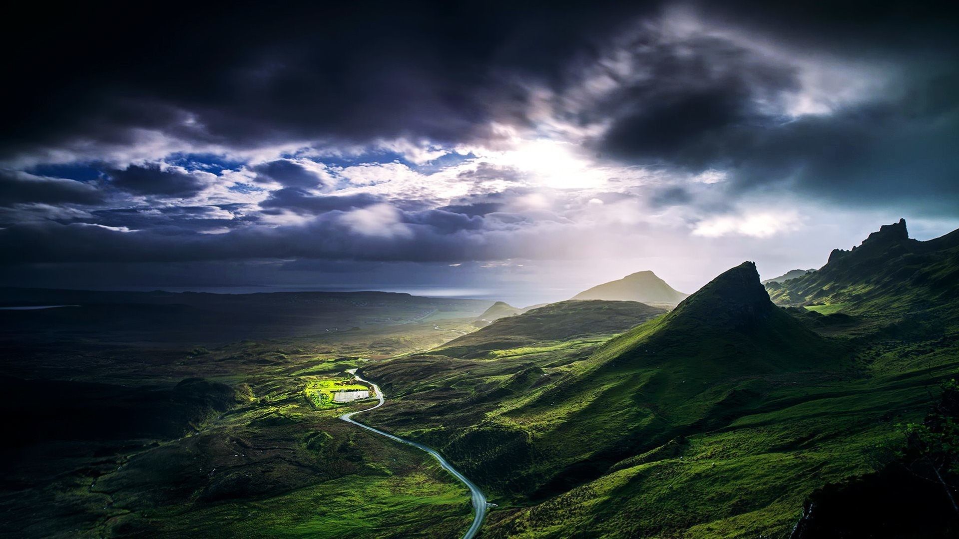 Paesaggio montano scozzese verde, 1920x1080 Full HD 1080p, PC Desktop
