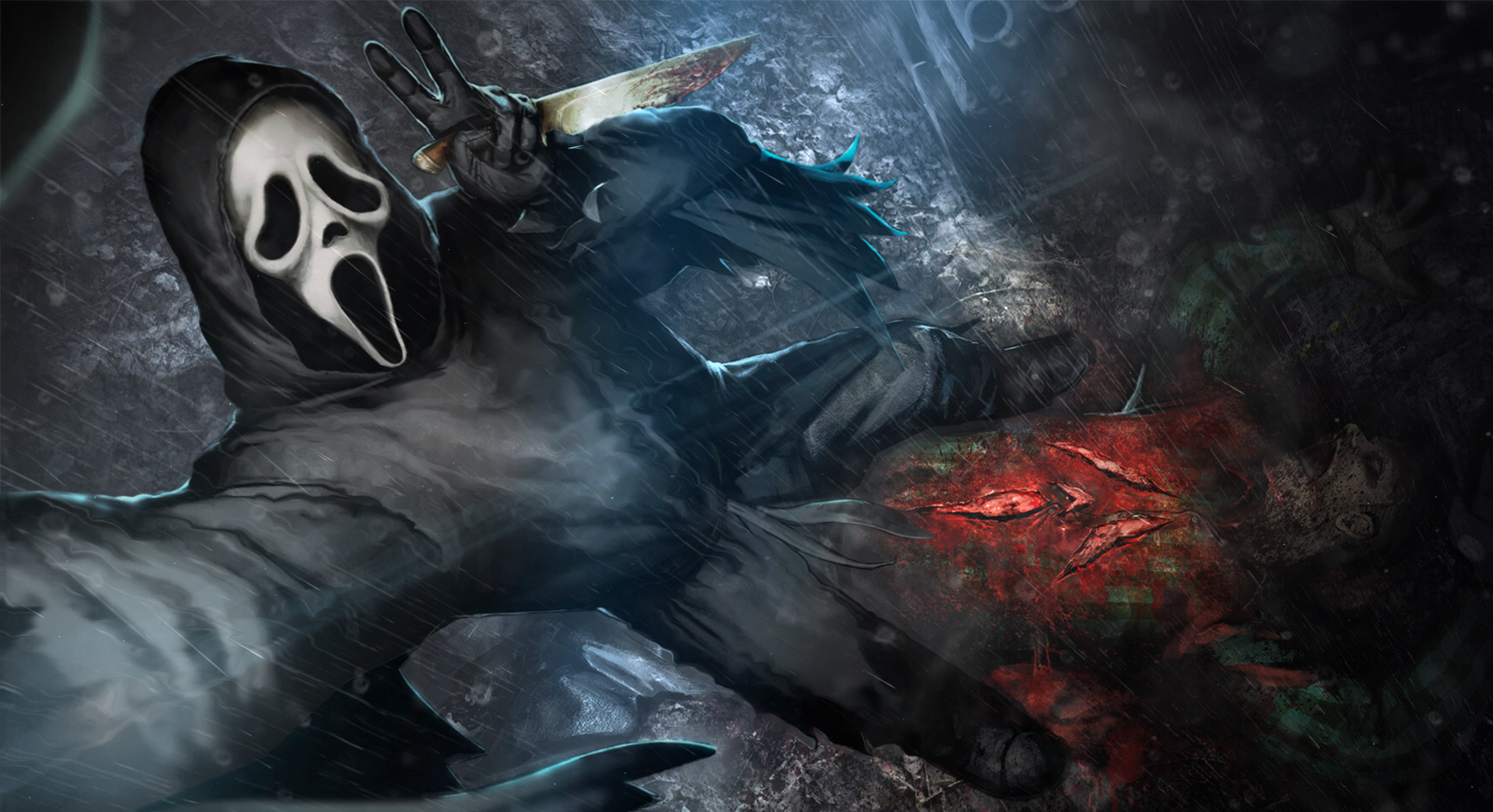Ghostface Scream con coltello, 1920x1045 1080p, Desktop