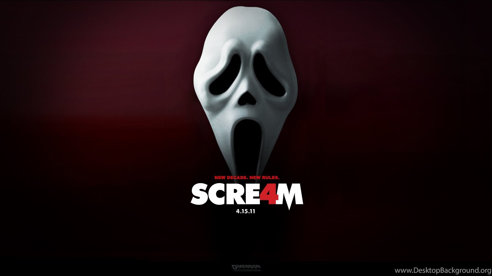 Maschera Ghostface, film Scream 4, 1600x900 900p, Laptop
