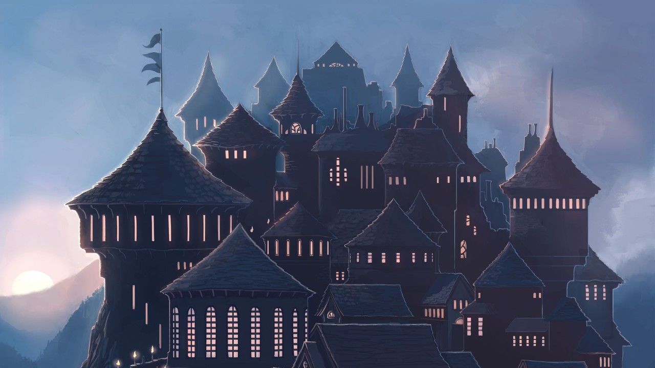Castello di Hogwarts al crepuscolo, scuola di magia, 1280x720 720p, Laptop
