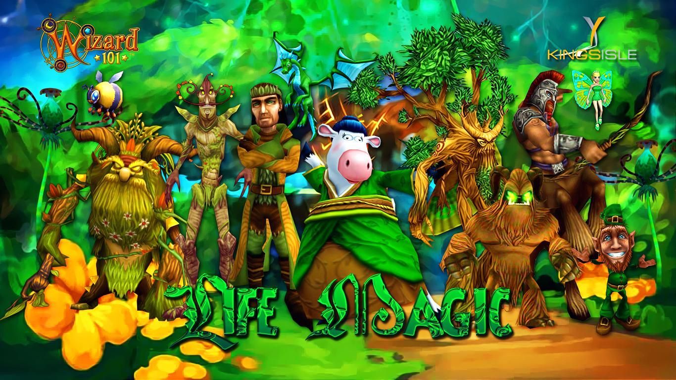 Wizard101 Life Magic personaggi, 1366x768 720p, PC