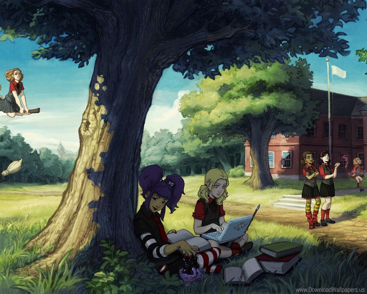 Streghe scuola di magia anime, 1280x1024 720p, Laptop