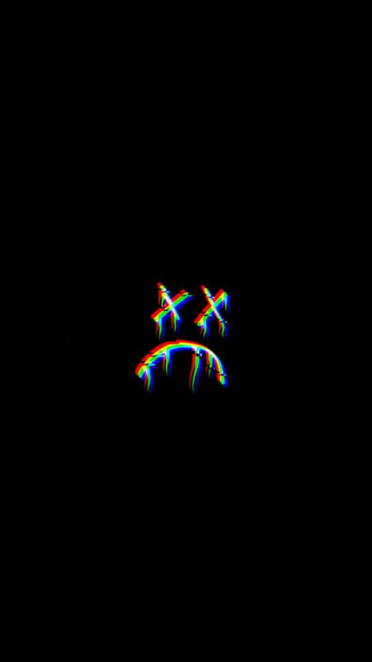 Faccina triste arcobaleno nero, 736x1309 Full HD Verticale, Smartphone