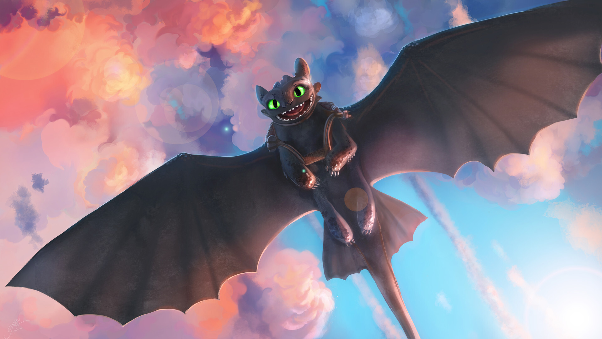 Sdentato Dragon Trainer volante, 1920x1080 Full HD, Laptop