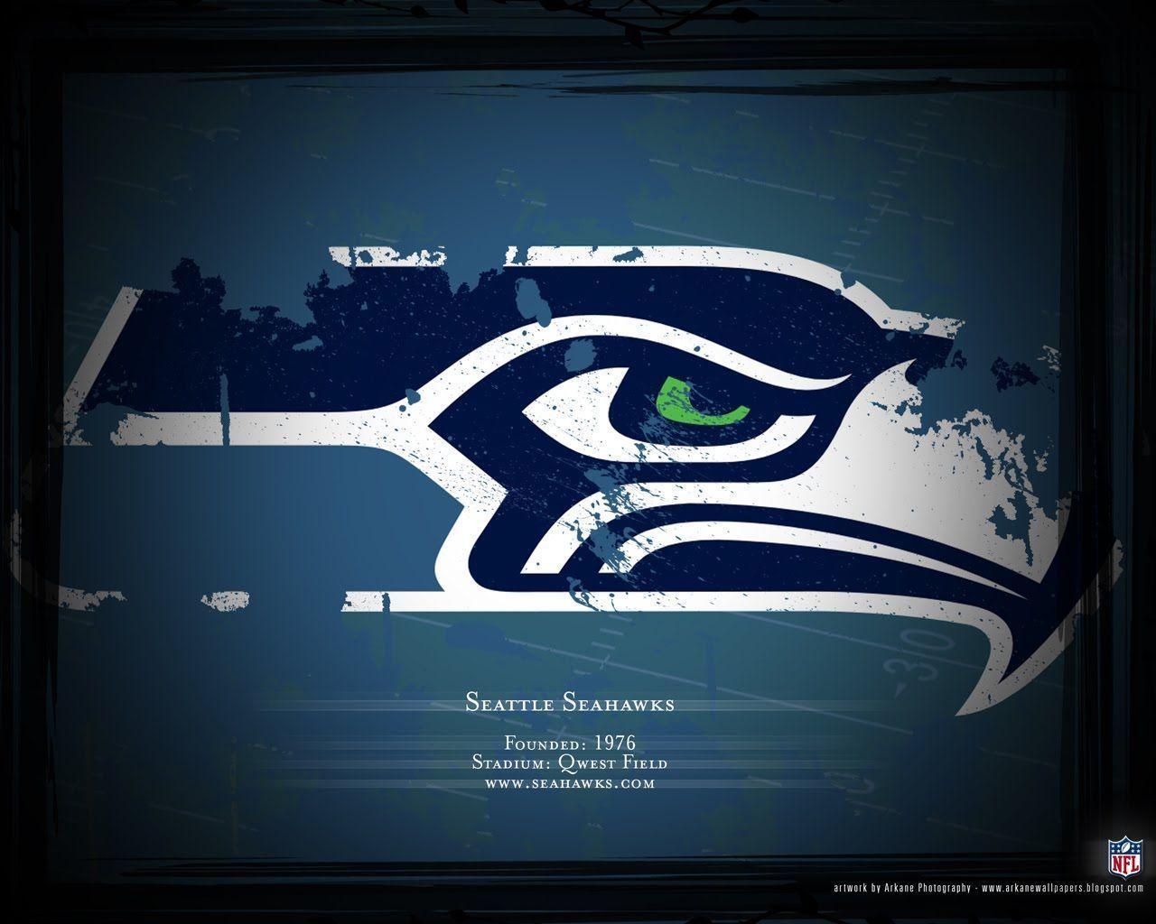Logo Seattle Seahawks blu, 1280x1024 720p, Monitor Gaming
