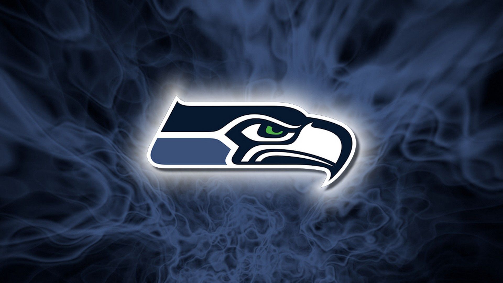 Logo Seattle Seahawks fumo blu, 1920x1080 Full HD, Desktop