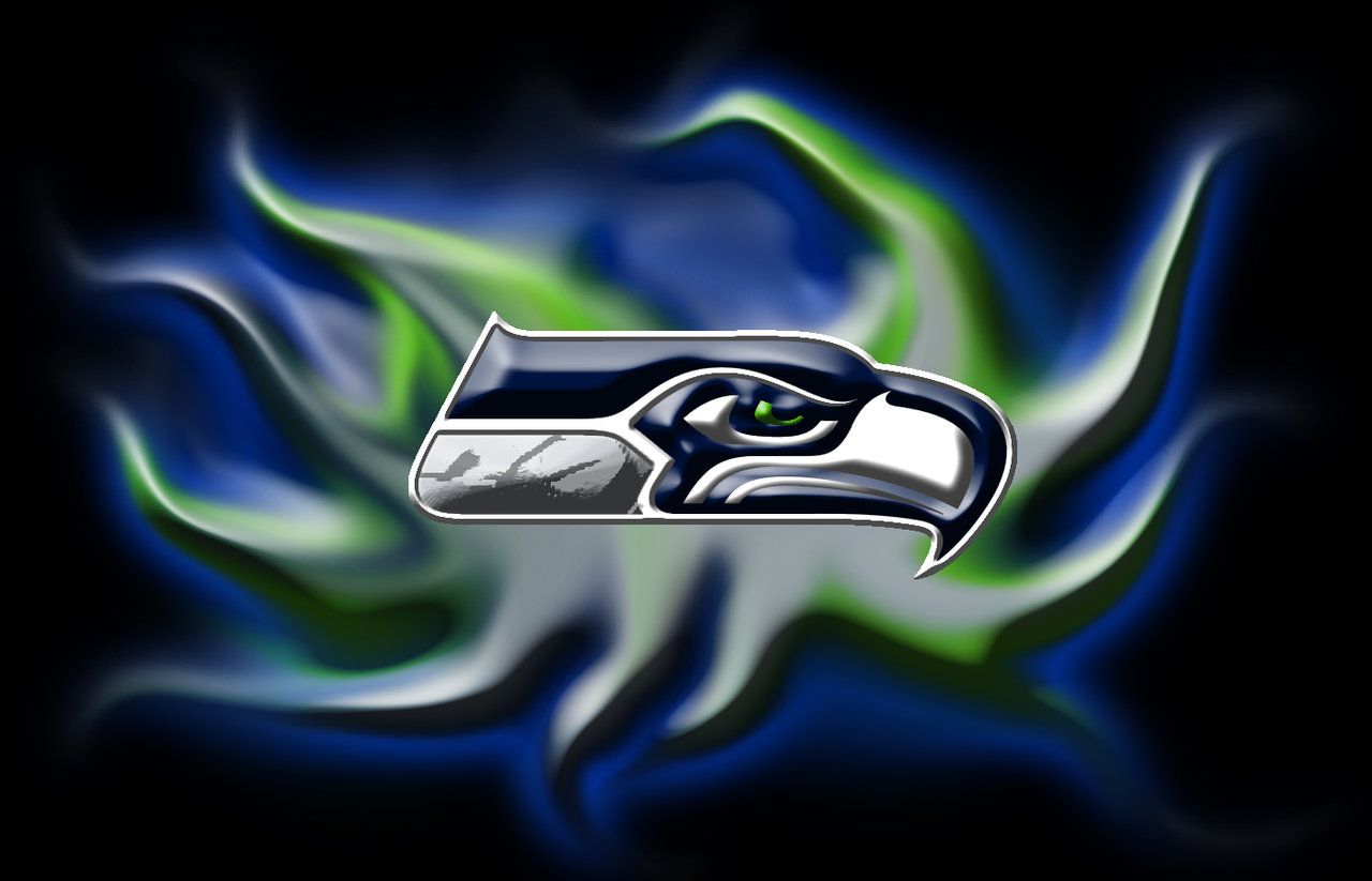 Logo Seattle Seahawks fiammeggiante, 1280x823 HD, PC Desktop