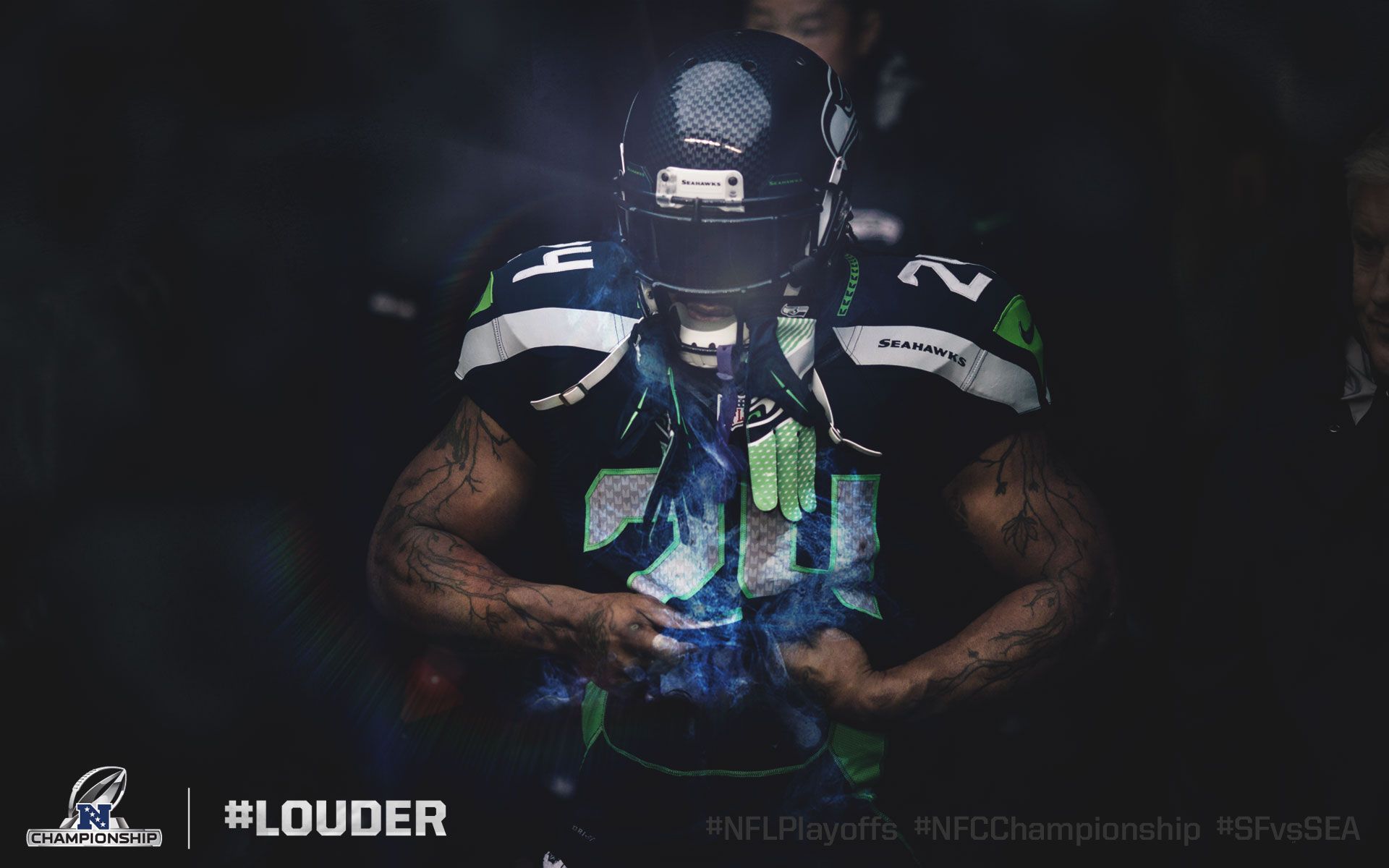 Giocatore Seattle Seahawks casco, 1920x1200 Full HD+, PC