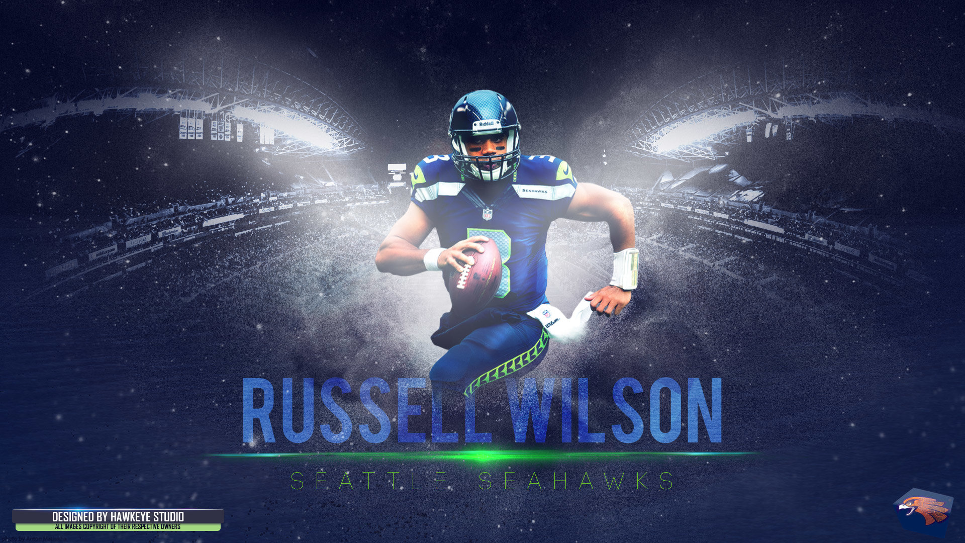 Russell Wilson Seattle Seahawks, 1920x1080 Full HD, Monitor Gaming