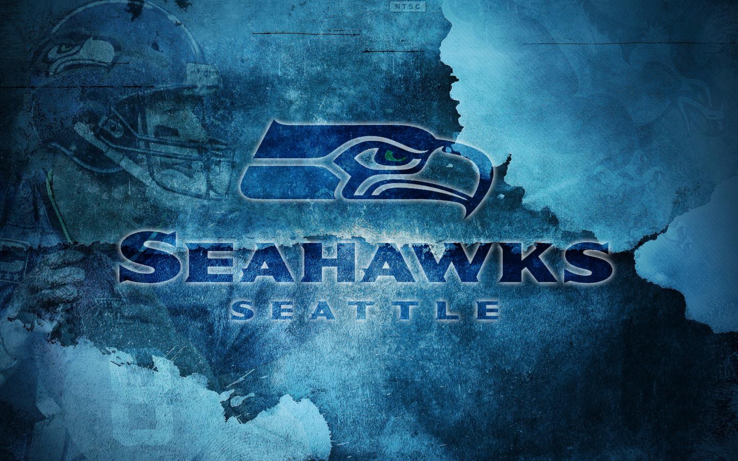 Logo Seattle Seahawks blu, 1440x900 HD, Desktop