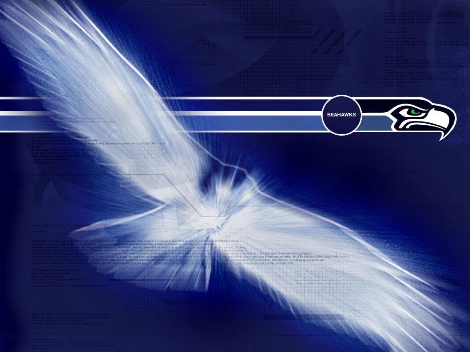 Logo Seattle Seahawks blu, 1600x1200 900p, PC Desktop