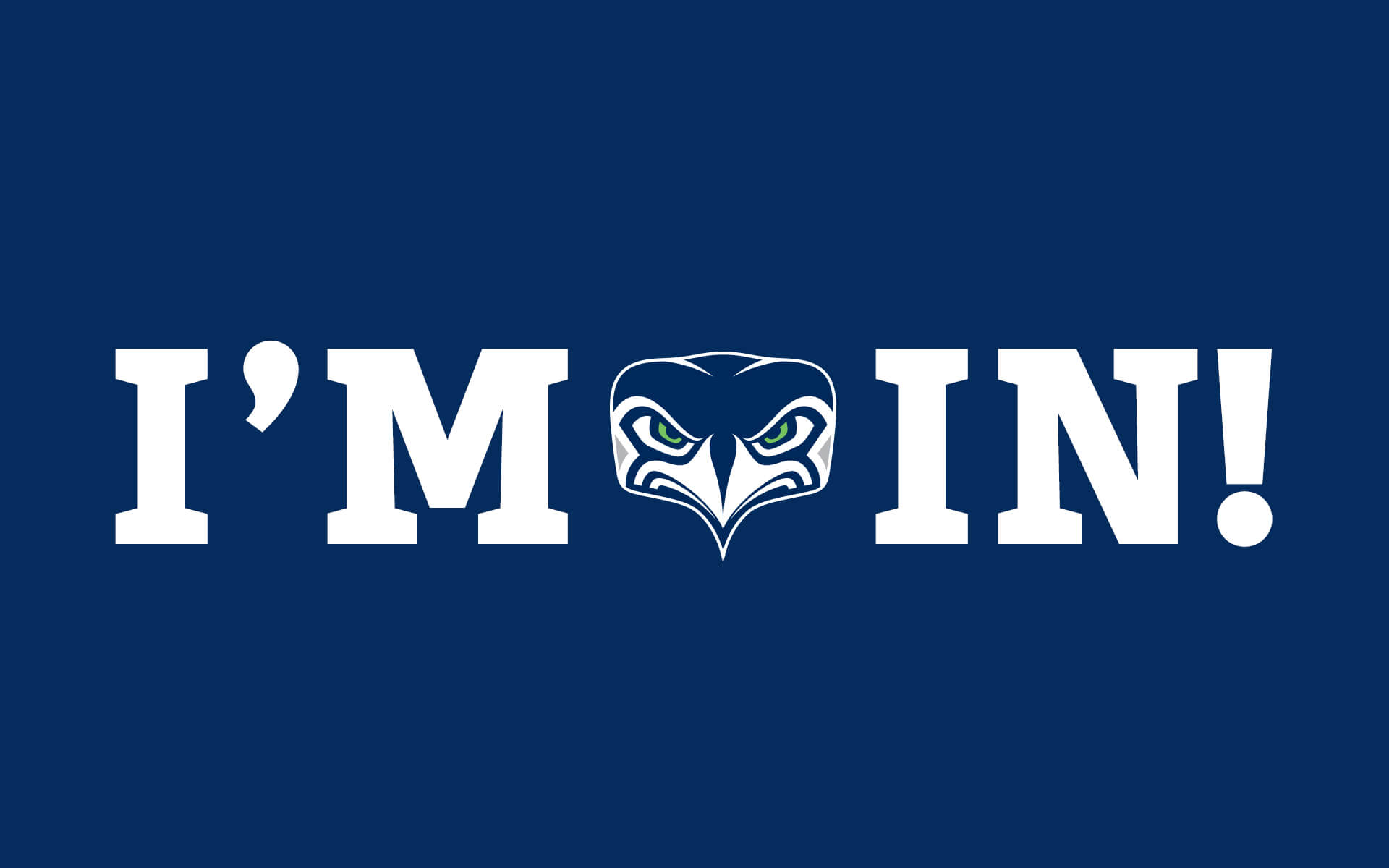 Logo Seattle Seahawks I'm In, 1920x1200 Full HD+, Desktop