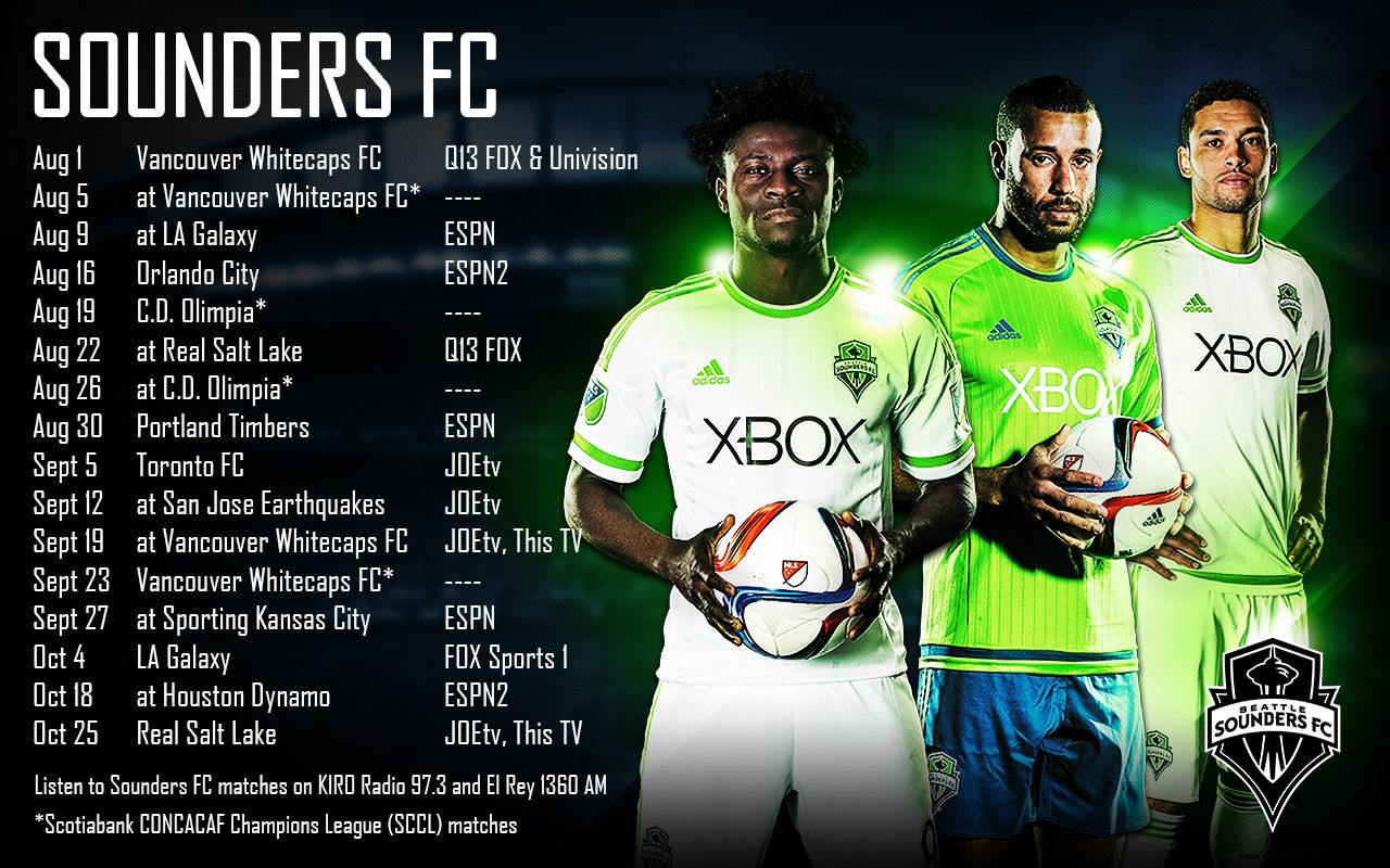 Logo Seattle Sounders FC, 1280x720 720p, Laptop