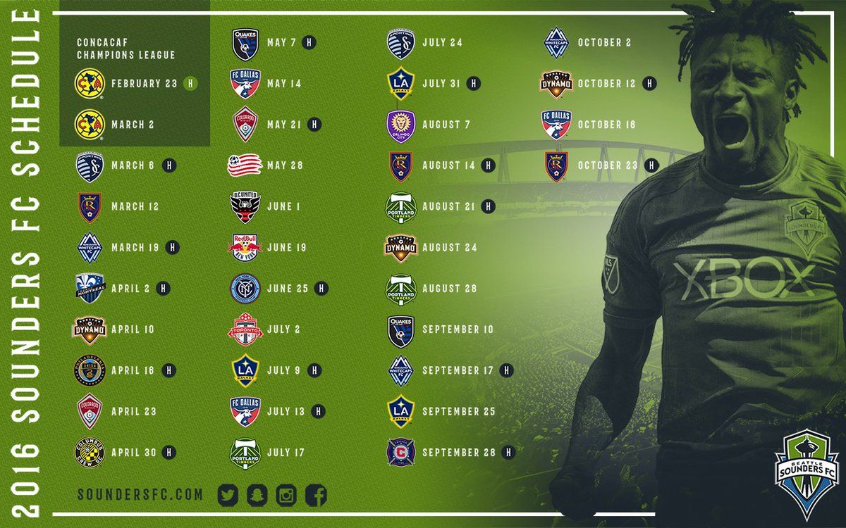 Calendario Seattle Sounders FC 2016, 1200x750 HD, MacBook Air