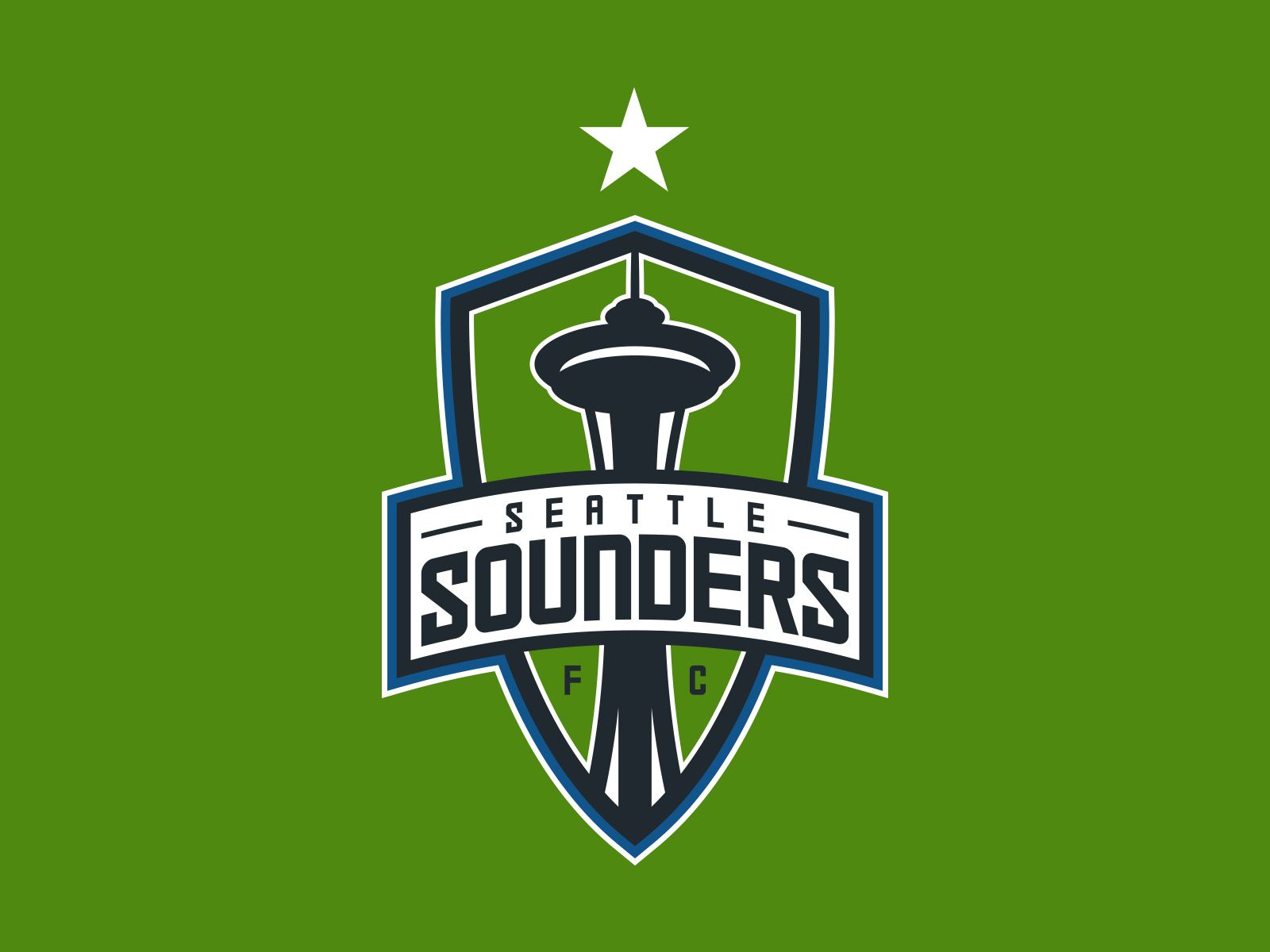 Logo Seattle Sounders su verde, 1600x1200 HD Ready, Desktop