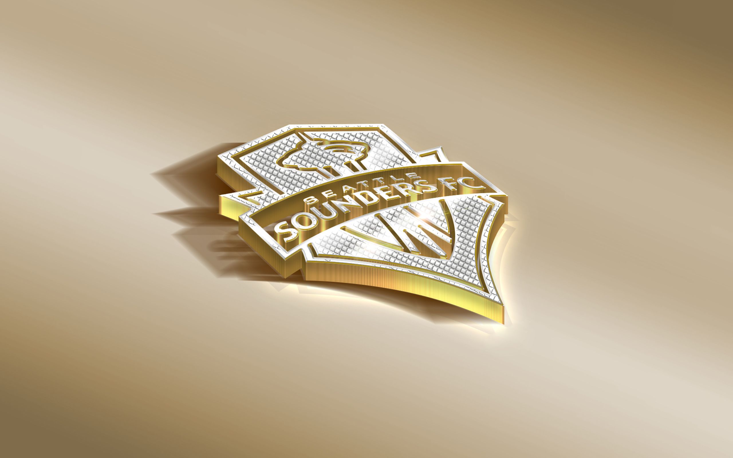 Logo dorato Seattle Sounders FC, 2560x1600 WQXGA, PC