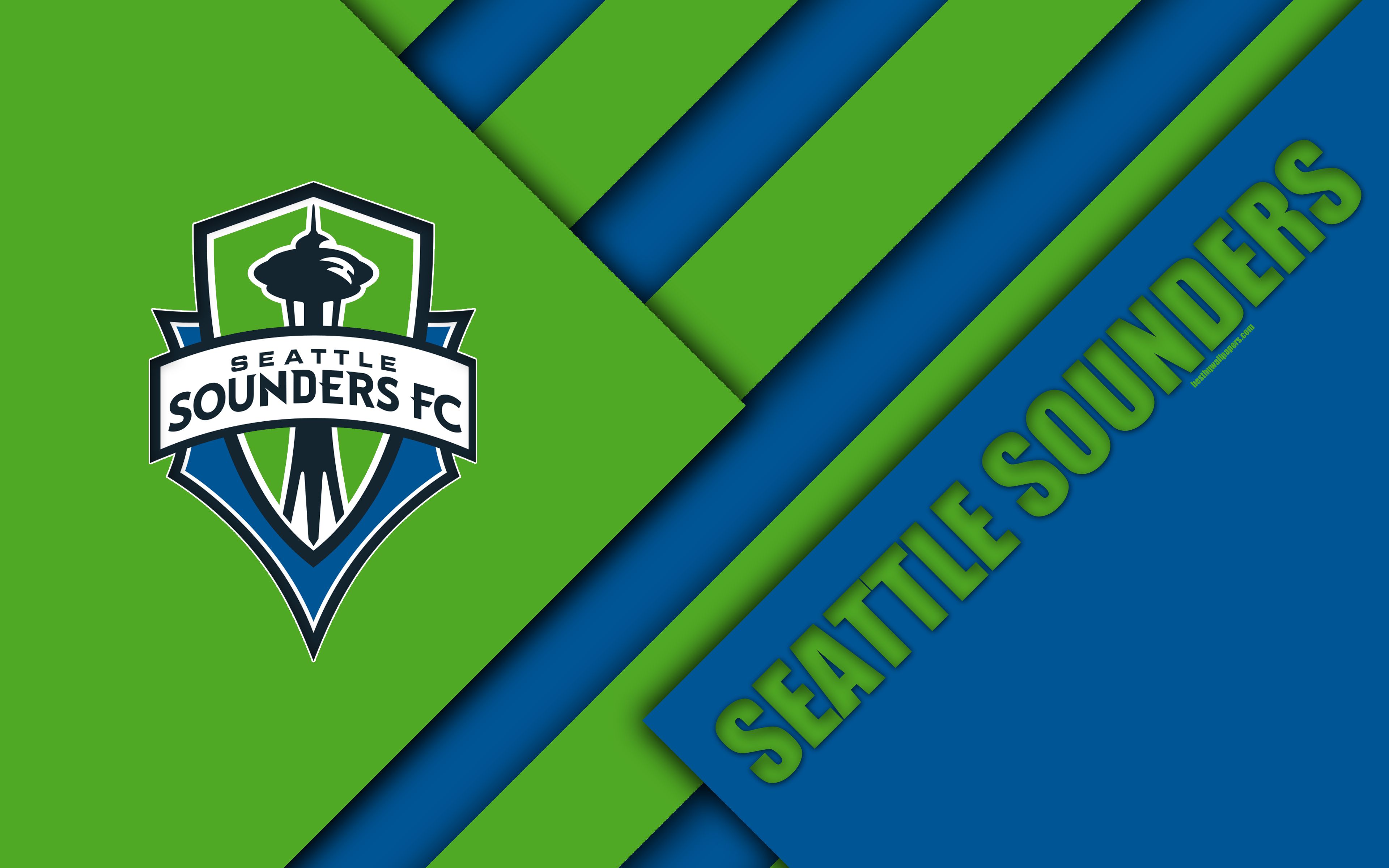 Logo Seattle Sounders FC, 3840x2400 4K Ultra HD, Monitor 4K