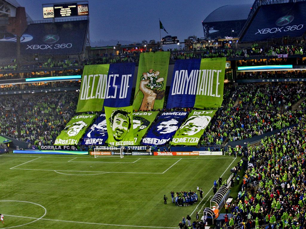 Tifo stadio Seattle Sounders, 1024x768 HD, PC