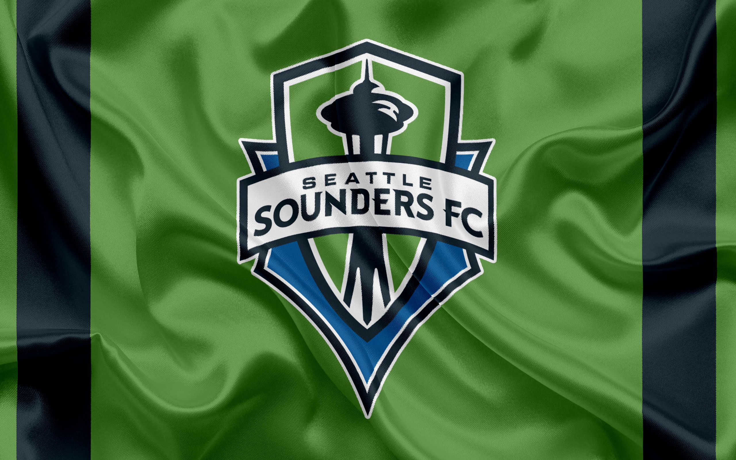 Logo Seattle Sounders FC su seta, 2560x1600 2K, PC