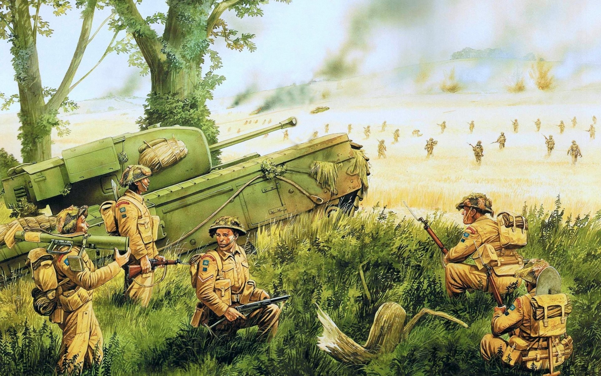 Soldato con fucile, battaglia WW2, 1920x1080 1080p, Desktop