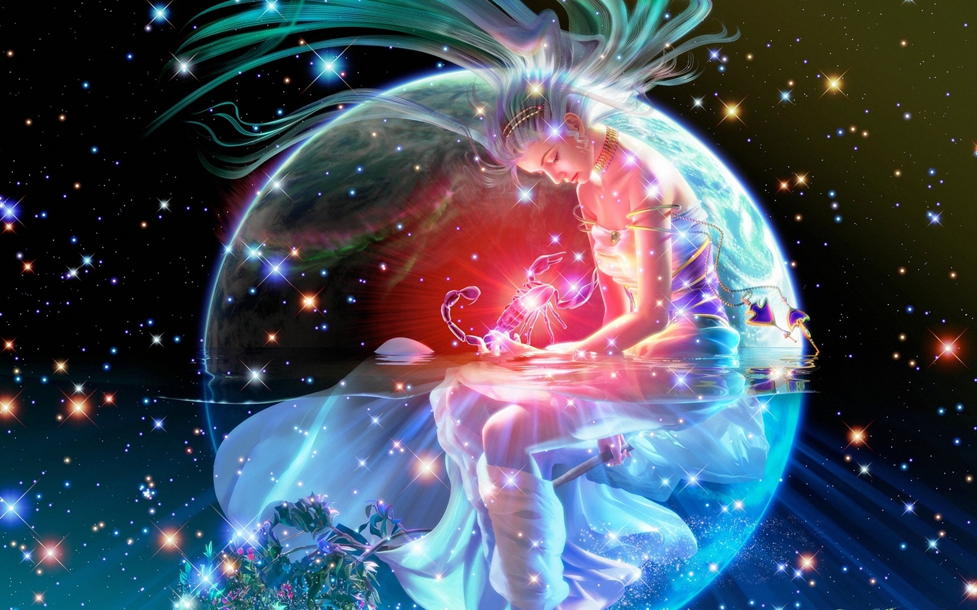 figura mistica in sfera cosmica, 1920x1200 Full HD+ WUXGA, Desktop