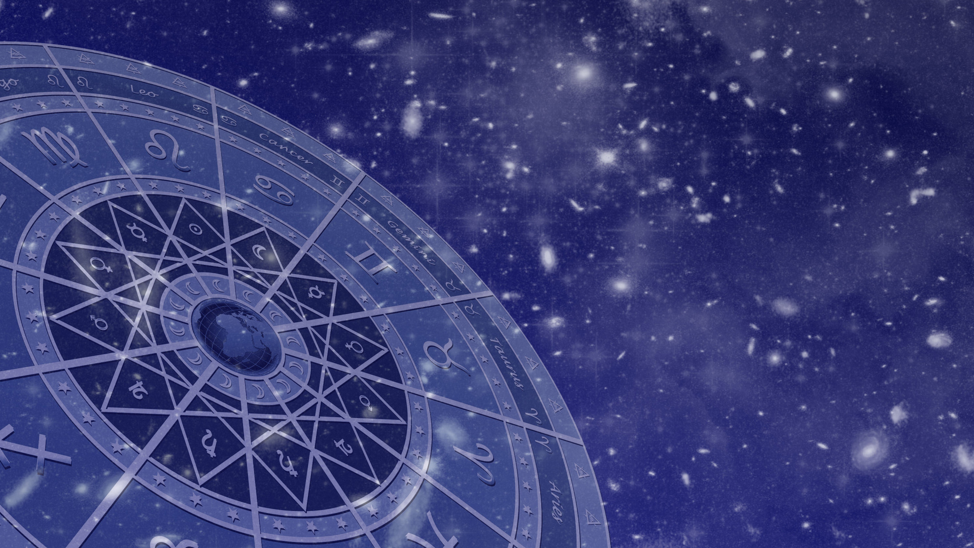 Ruota zodiacale su sfondo blu, 1920x1080 Full HD 1080p, PC