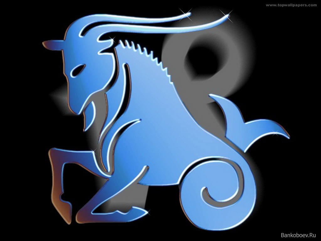 Simbolo Capricorno blu, 1024x768 HD, PC