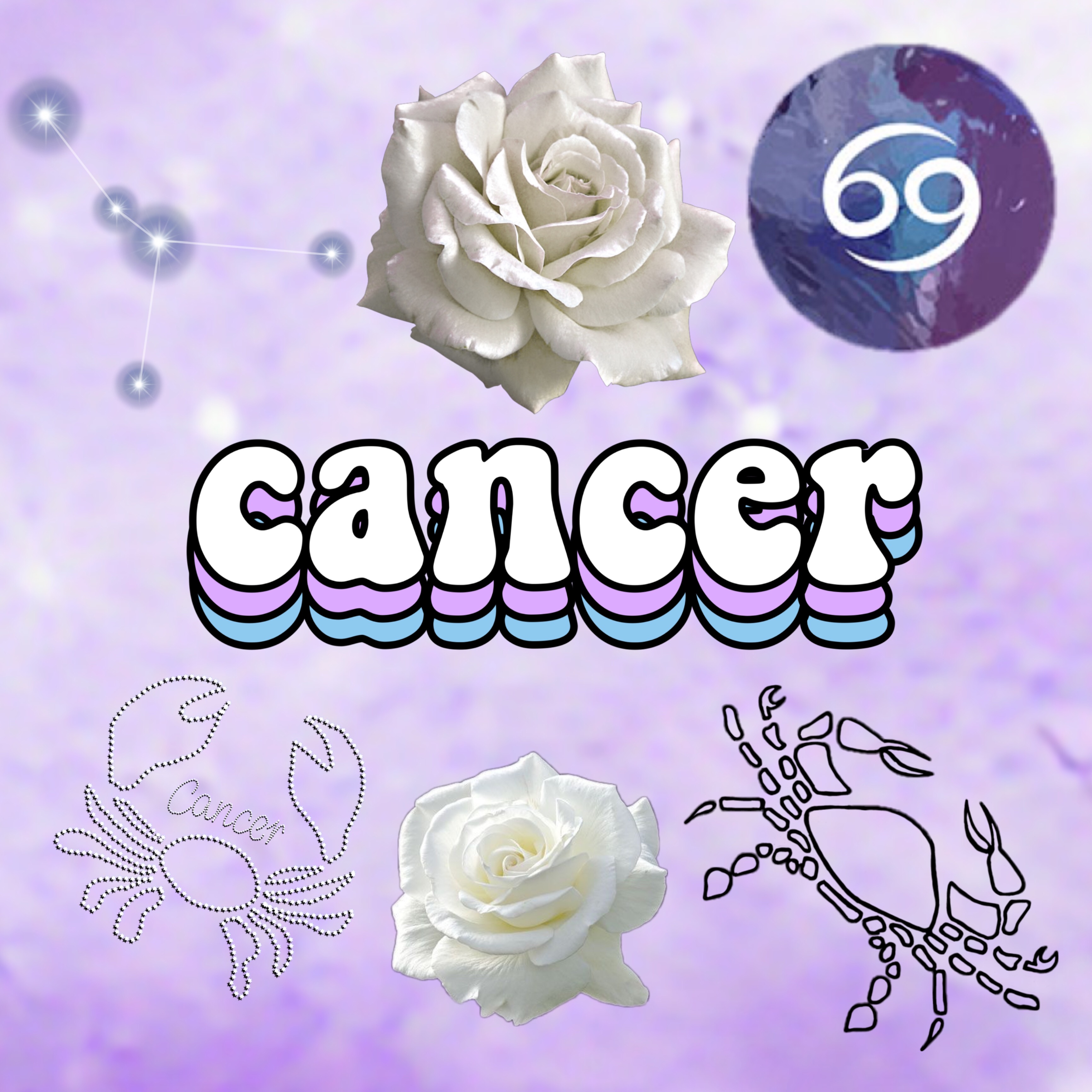 Simbolo zodiacale Cancro rose, 3464x3464 2K+, Desktop