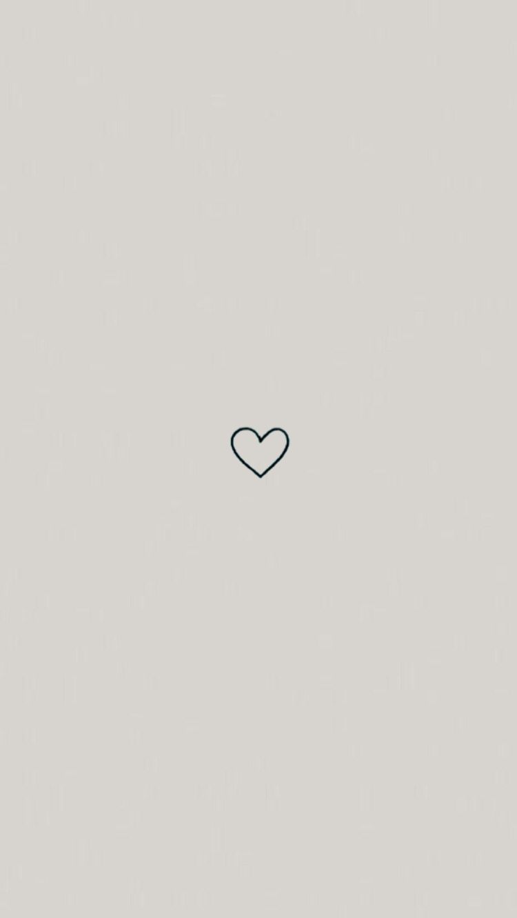 Cuore minimale grigio, 750x1331 Full HD Verticale, Smartphone