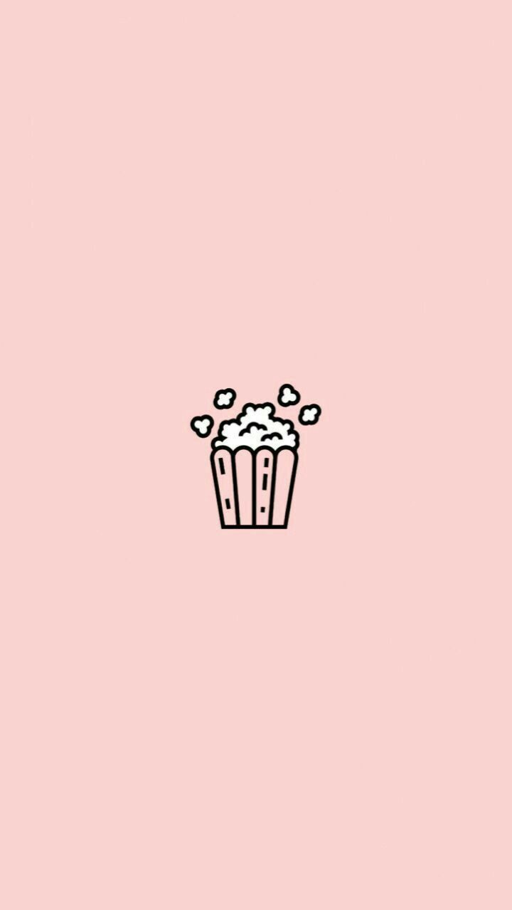 Icona popcorn su rosa, 720x1278 Verticale, Xiaomi