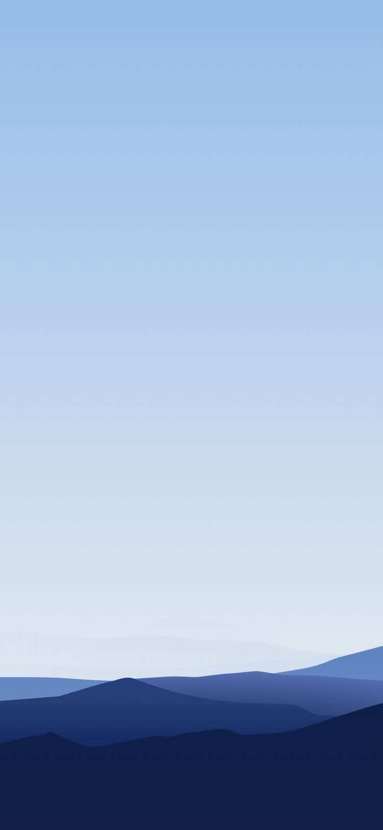 Montagne blu minimaliste, 750x1624 Verticale, Mobile