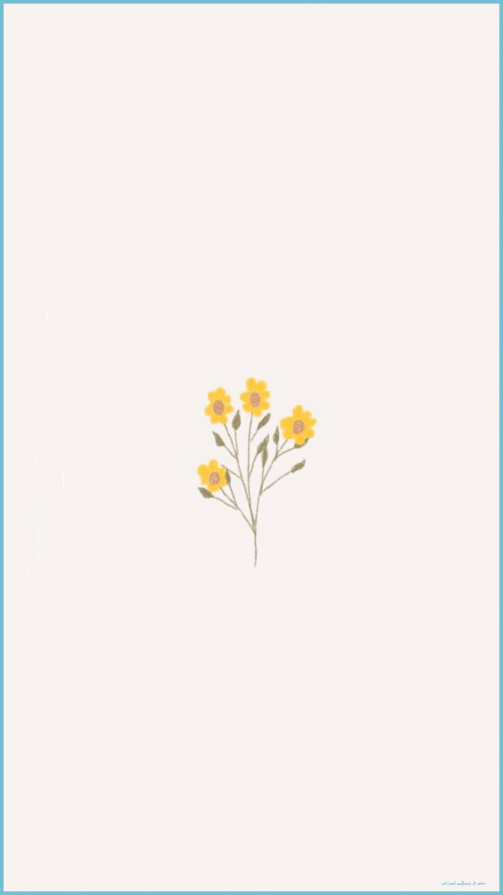 Fiori gialli minimal beige, 993x1765 Verticale, OnePlus