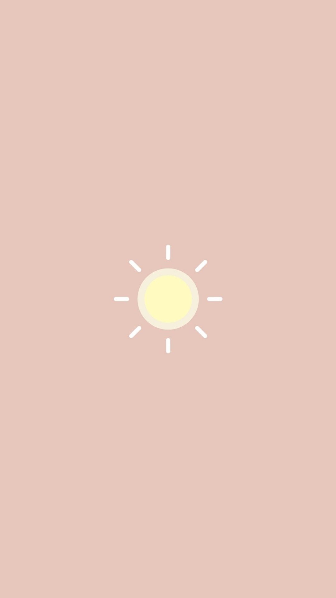 Sole minimalista sfondo rosa, 1080x1920 Full HD Verticale, iPhone