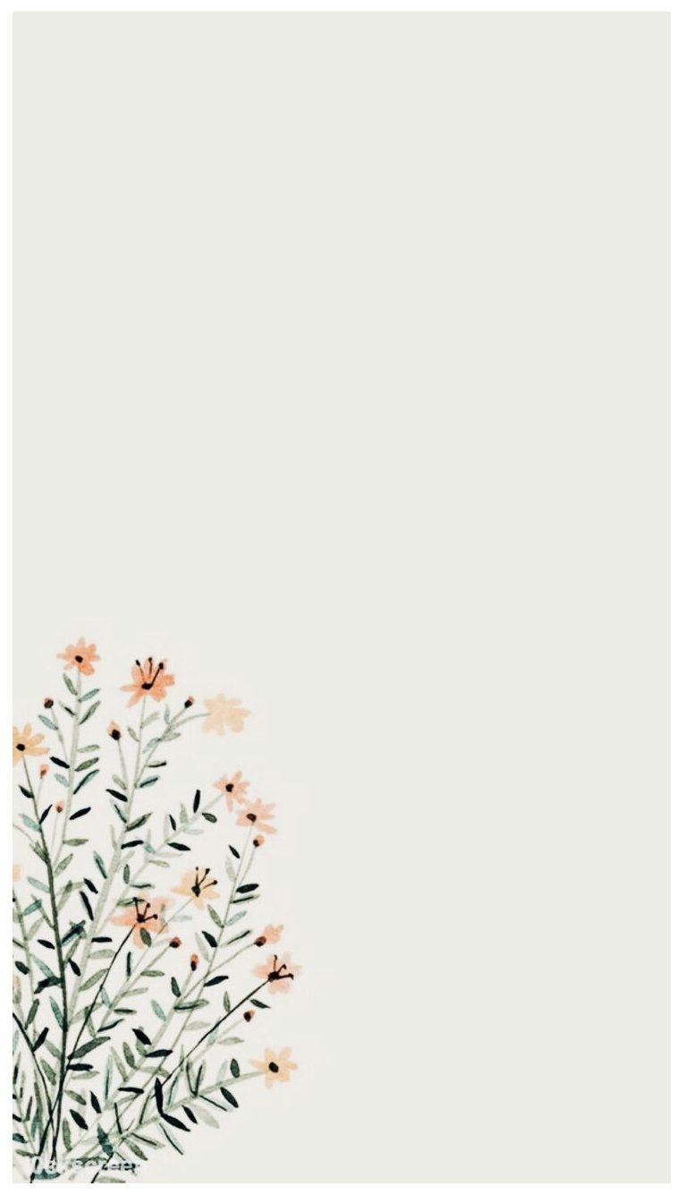 Fiori acquerello sfondo beige, 764x1335 Verticale, Mobile